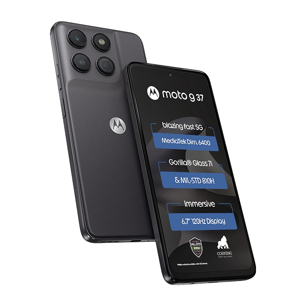 Motorola G37 (Pantone Impenetrable Black, 4/64 GB)